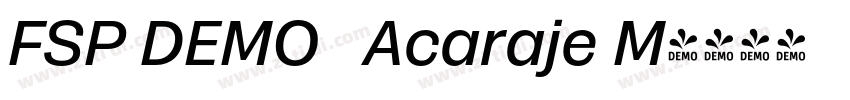 FSP DEMO   Acaraje M字体转换